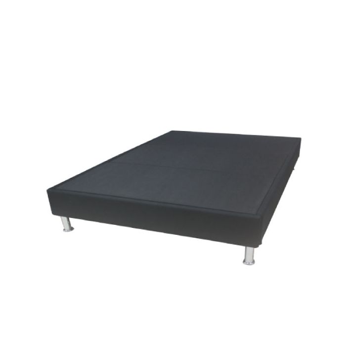 Cama box spring con colchón tela negro 80x200 cm - referencia Mqm-3130307